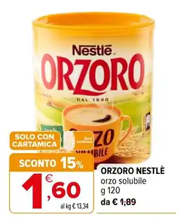 Iperal ORZORO NESTLÈ offerta