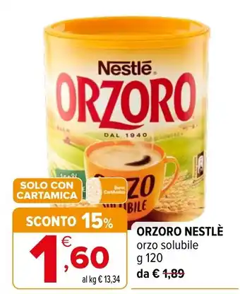 Iperal ORZORO NESTLÈ offerta