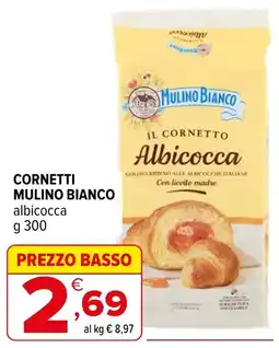 Iperal Cornetti bianco Mulino Bianco albicocca offerta