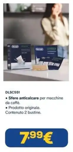 Euronics Sfere anticalcare Delonghi offerta