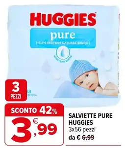 Iperal Salviette Pure Huggies offerta