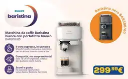 Euronics Macchina da caffè Baristina bianca con portafiltro bianco offerta