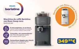 Euronics Macchina da caffè Baristina con Bean Swap nera offerta