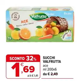 Iperal SUCCHI VALFRUTTA ace offerta