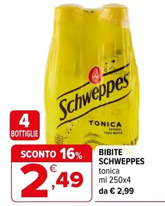 Iperal BIBITE SCHWEPPES tonica offerta
