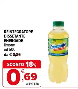 Iperal REINTEGRAZIONE DISSETANTE ENERGADE limone offerta