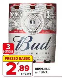 Iperal BIRRA BUD offerta