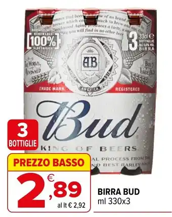 Iperal BIRRA BUD offerta