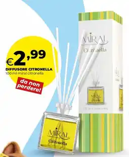 Coop Miral diffusore citronella offerta