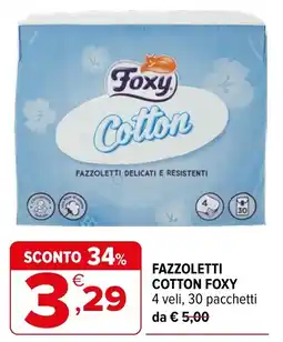 Iperal Fazzoletti Cotton Foxy offerta