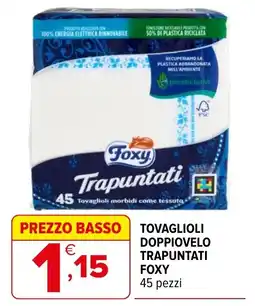 Iperal TOVAGLIOLI DOPPIOVELO TRAPPUNTATI FOXY offerta