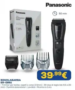 Euronics Panasonic REGOLABARBA ER-GB61 offerta
