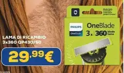 Euronics Philips lama di ricambio 3x360 QP430/50 offerta