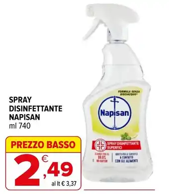 Iperal Spray Disinfettante Napisan offerta