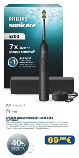 Euronics Philips spazzolino elettrico sonicare 5300 HX7101/02 offerta