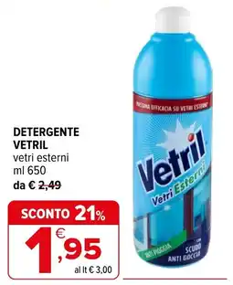 Iperal Detergente Vetril vetri esterni offerta