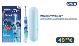 Euronics ORAL-B SPAZZOLINO ELETTRICO IO KIDS STITCH + TRAVEL CASE offerta