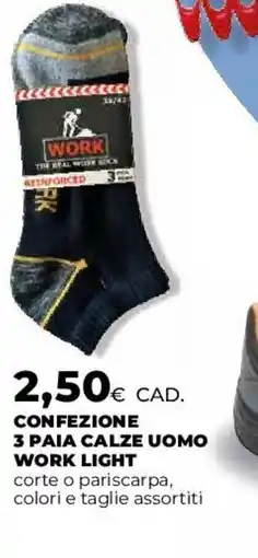Coop Confezione 3 paia calze uomo work light offerta