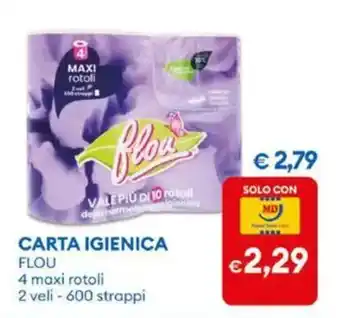 MD Discount CARTA IGIENICA FLOU offerta