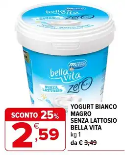 Iperal YOGURT BIANCO MAGRO SENZA LATTOSIO BELLA VITA offerta
