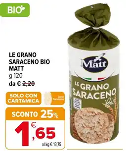 Iperal LE GRANO SARACENO BIO MATT offerta