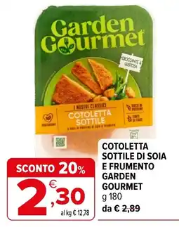 Iperal COTOLETTA SOTTILE DI SOIA E FRUMENTO GARDEN GOURMET offerta