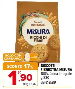 Iperal Biscotti integrali Misura offerta