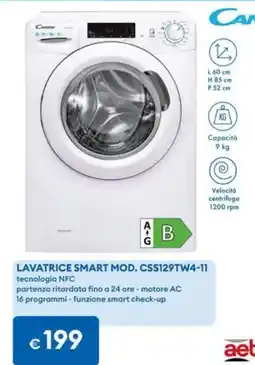 MD Discount LAVATRICE SMART MOD. CSS129TW4-11 offerta