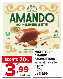 Iperal MINI STECCHI AMANDO Sammontana offerta