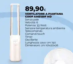 Coop VENTILATORE A PIANTANA COOP AMS150F MD offerta