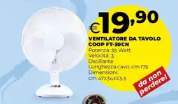 Coop VENTILATORE DA TAVOLO COOP FT-30CN offerta