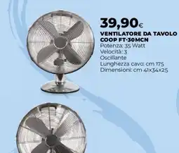 Coop VENTILATORE DA TAVOLO COOP FT-30MCN offerta