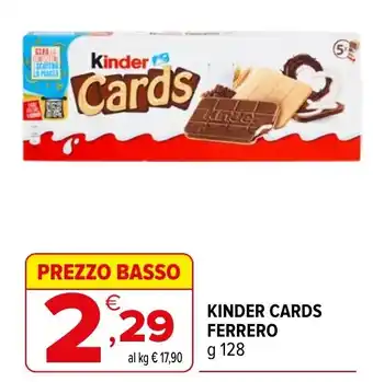 Iperal Kinder Cards Ferrero offerta