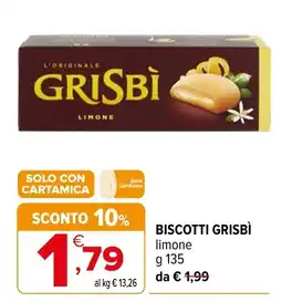 Iperal Biscotti Grisbì limone offerta