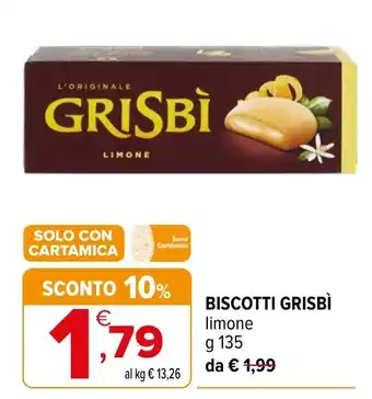 Iperal Biscotti Grisbì limone offerta