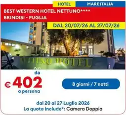 MD Discount BEST WESTERN HOTEL NETTUNO**** offerta