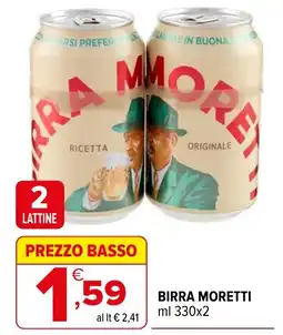 Iperal Birra Moretti offerta