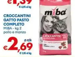 MD Discount Crocchettini gatto pasto completo MIBA offerta