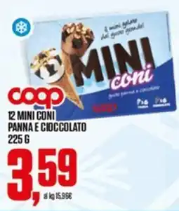 Coop MINI coni panna e cioccolato offerta