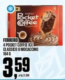 Coop FERRERO 4 POCKET COFFEE ICE CLASSICO O MOCACCINO offerta