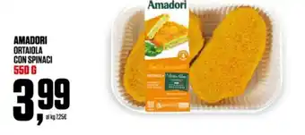 Coop Amadori Ortaiola con spinaci offerta