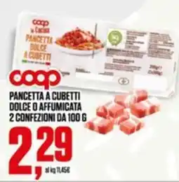 Coop Pancetta dolce a cubetti offerta