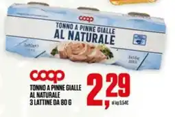 Coop Tonno a pinne gialle al naturale offerta