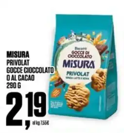Coop Biscotti Gocce di Cioccolato Misura offerta