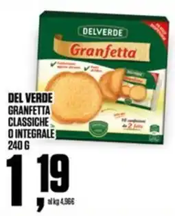 Coop DEL VERDE GRANFETTA CLASSICHE offerta