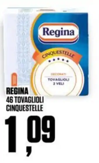 Coop Regina tovaglioli cinquestelle offerta