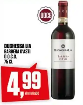 Coop Duchessa Lia Barbera d'Asti offerta