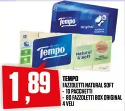 Coop Tempo Fazzoletti Natural Soft offerta