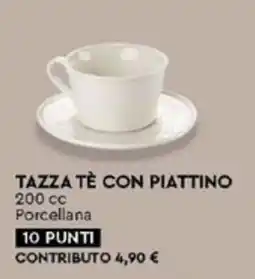 Coop Tazza Tè con Piattino Porcelliana offerta