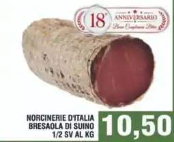 Bitar NORCINERIE D'ITALIA BRESAOLA DI SUINO offerta